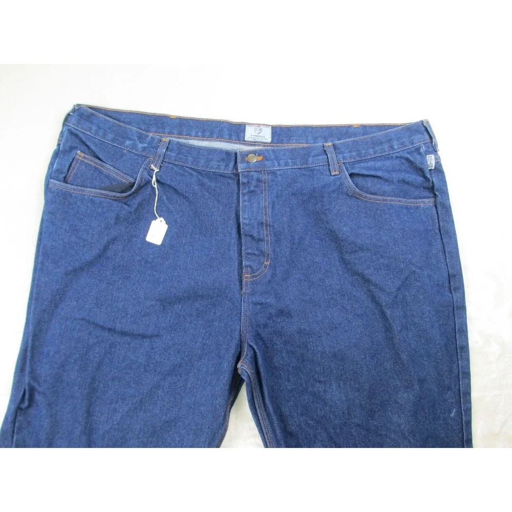 Tyndale FR Pants Mens 50 Blue Denim Jeans Cotton Pockets HEMMED Rodeo‎ 50X30*
